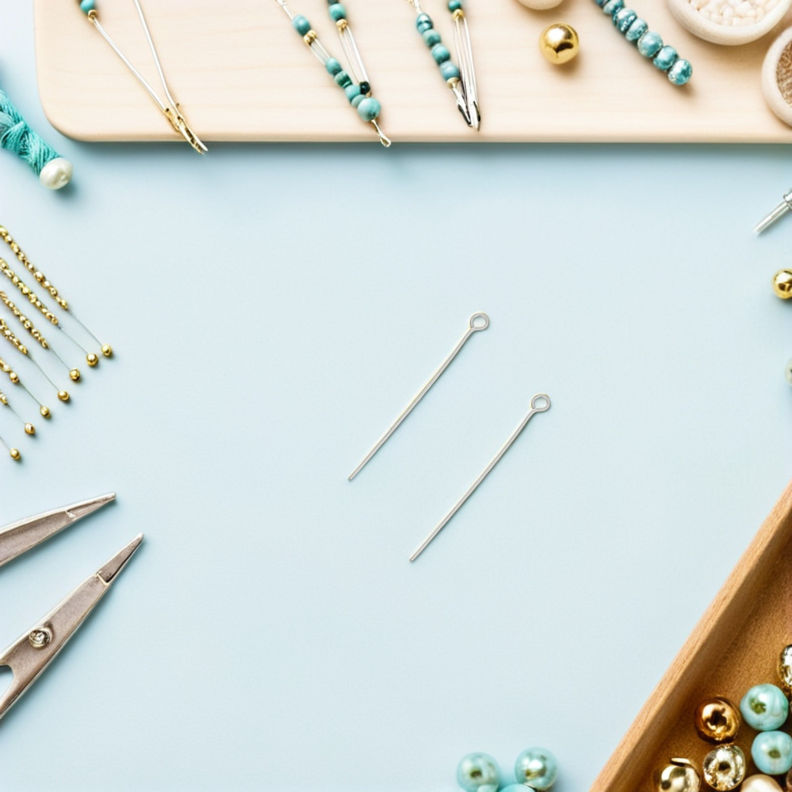 Jewelry Making Head Pins - 300 sztuk szpilek z oczkiem do