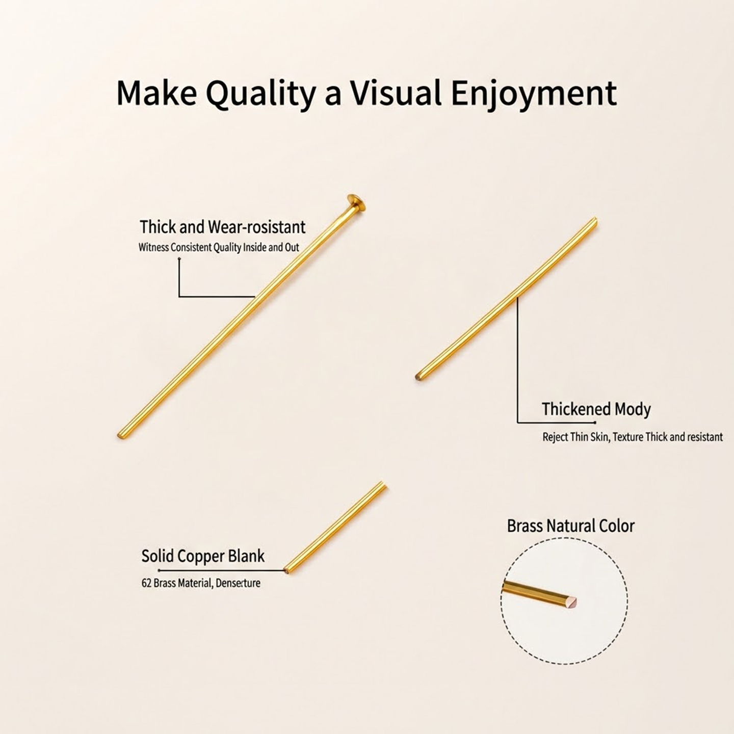 50 szt. pozłacanych 18K złotem – Jewelry Making Head Pins recenzja i cena
