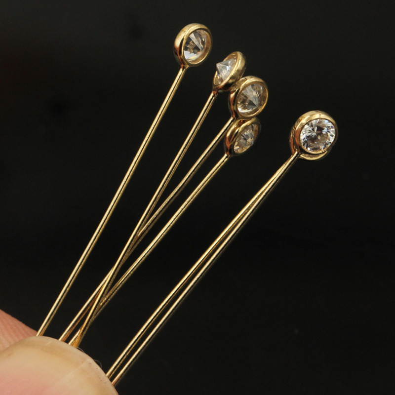 14-karatowe pozłacane cyrkonią – Jewelry Making Head Pins recenzja i cena