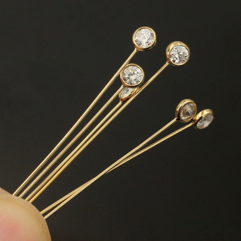 14-karatowe pozłacane cyrkonią – Jewelry Making Head Pins recenzja i cena